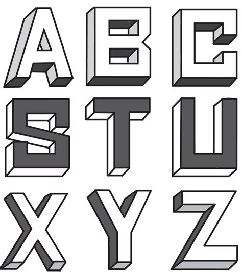 3D Dimensional Letters .